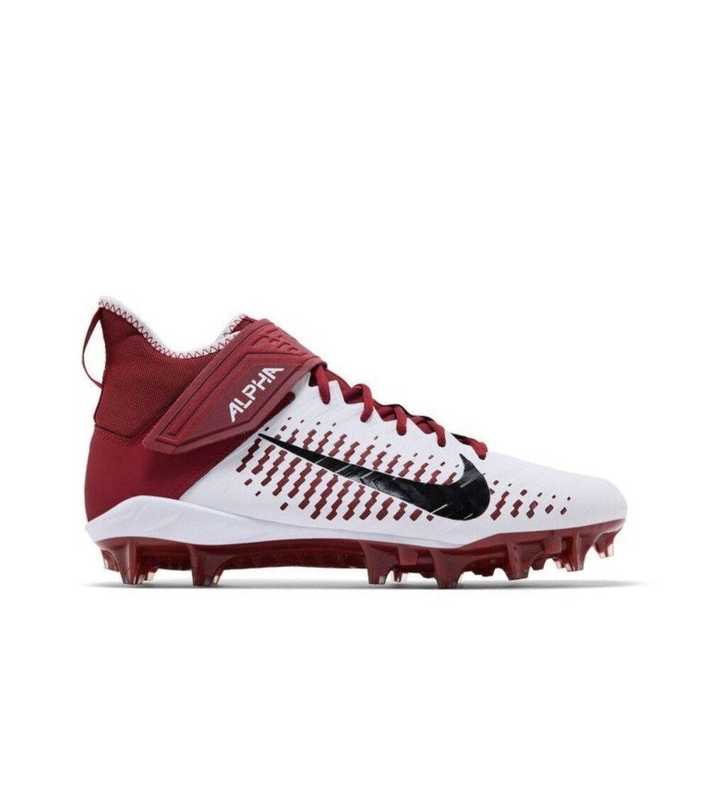 Size 11.5 Nike Alpha Menace Pro 2 White Black Team Crimson Red Mens BV3945-106